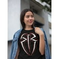 thumbnail image 2 of Roman Reigns Red Black Spider Logo T-shirt, 2 of 4