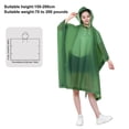 thumbnail image 3 of Homellea Reusable EVA Rain Poncho for Adults, Green Waterproof Hooded Rain Cape with Drawstring, Lightweight Portable Rain Gear for Men Women, Hiking, Camping, Travel and Outdoor Use, 3 of 7