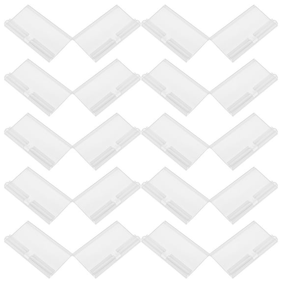 Masteelf  50 Pcs Plastic Tags Shelf Label Holders Retail Price Transparent