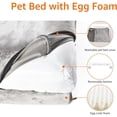 thumbnail image 3 of Dog Bed with Cooling Gel Memory Foam PressureRelief Support for Dogs up to lbs Bottom Machine Washable Cover Large Sized (x &#) Grey, 3 of 11