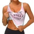 thumbnail image 3 of Fuzoiu Not All Those Who Wander Are Lost Print Women's Sports Vest,U-Back Sports Tank,Gym Vests,Athletic Sleeveless Shirts,Exercise Undershirts,Yoga, Gym, and Dance Wear-Large, 3 of 8
