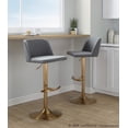 thumbnail image 3 of Toriano Adjustable Bar Stool, Gold Bar Stools, Bar Chairs, Swivel Bar Stools, Bar Stools Set of 2, 3 of 6