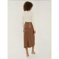 thumbnail image 4 of Faux Leather Pocket Detailed Midi Skirt, 4 of 5