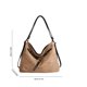 thumbnail image 3 of Large Capacity Suedes Tote Bag Convertible To Backpack For Women Casual Handbag Shoulder Bag Travel Khaki, 3 of 5