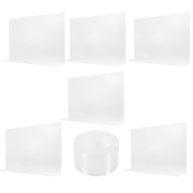 GARVALON 1 Ensemble de Séparateurs d'Étagères en PVC Transparent pour Étagères