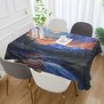 thumbnail image 2 of Yayeee Tablecloths 54" x 54" Rectangle Wrinkle Resistant Party Table Cover, Mountains and Forests, 2 of 8