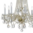 thumbnail image 3 of Traditional Crystal 8 Light Spectra Crystal Polished Brass Chandelier, 3 of 11