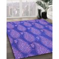 thumbnail image 3 of Ahgly Company Machine Washable Indoor Rectangle Transitional Purple Mimosa Purple Area Rugs, 3' x 5', 3 of 7