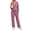 Fuchsia, variant on Fantaslook Soft Pajamas for Women Set Side Slits Long Sleeve Sleepwear 2 Piece Lounge Sets with Pockets