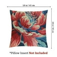 thumbnail image 4 of Fenyluxe Chinoiserie Red Peony Floral Pillow Cover Peony Flower Teal Green and Red Decorative Throw Pillow Cushion Oriental Toile Chinoiserie Farmhouse Lumbar Accent Pillow 2pcs White, 4 of 7