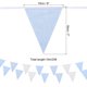 thumbnail image 2 of Banderín a Cuadros Azul y Blanco Uxcell, 36 PCS Banderas Triangulares para Decoración de Cumpleaños y Bodas al Aire Libre, 2 of 6