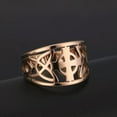 thumbnail image 4 of Crown Women's Ring Cross Knot Triquetra Stainless Steel Rings Jewelry, 4 of 8