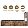 thumbnail image 4 of FULL Bed Frame with 4 Storage Drawers and Headboard, Metal Platform Bed with Large Storage Space, No Box Spring Needed, Noise Free, 4 of 7
