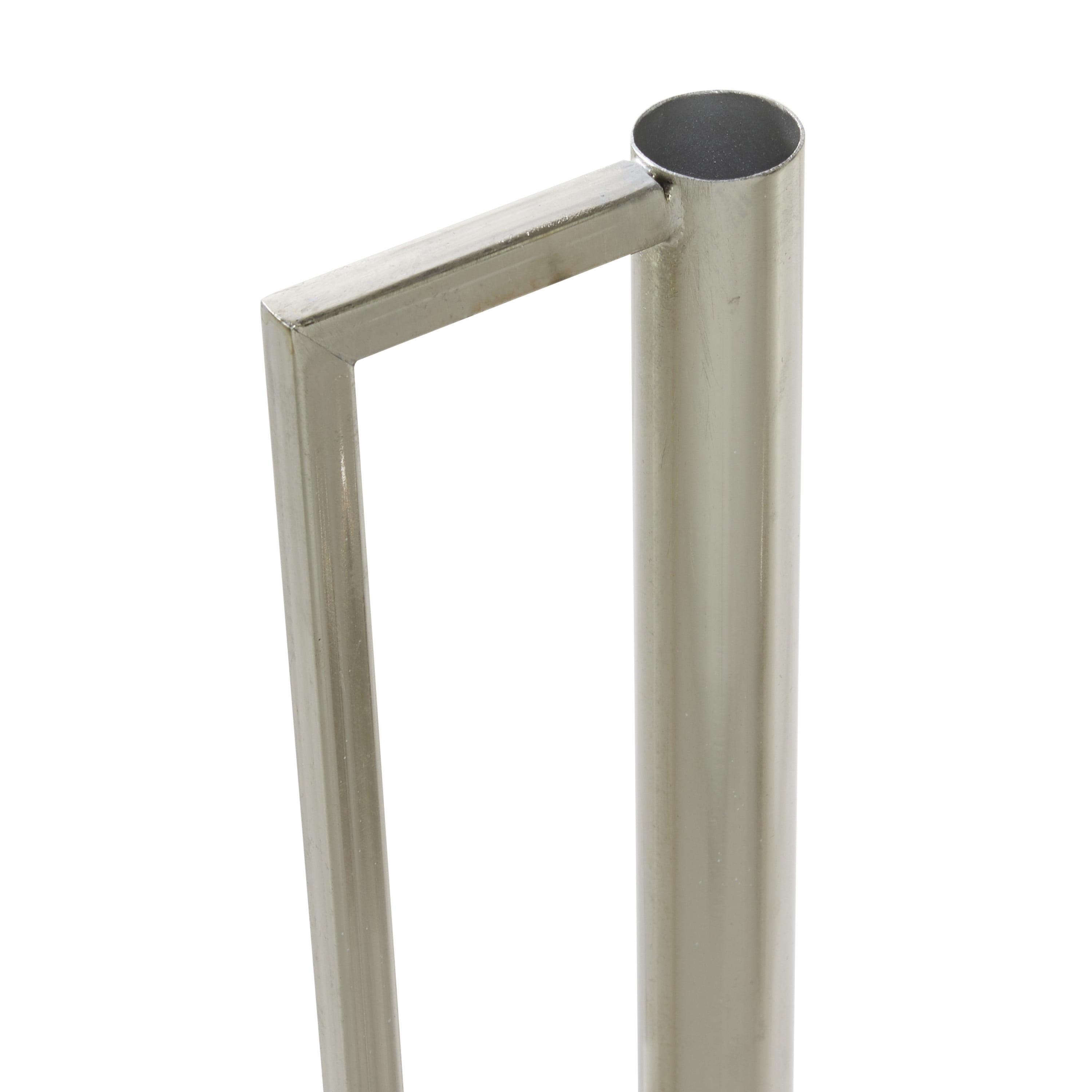 DecMode 16", 22"H Silver Metal Vase with Handles, Set of 2
