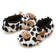 thumbnail image 7 of Cozylook Cute Animal Slipper Socks for Toddler Kids Girls Women, Fuzzy Fluffy Sherpa Lined, Non-Slip Indoor House Shoes, Cozy Birthday Christmas Gifts, Cow Big Kid 4-6, 7 of 7