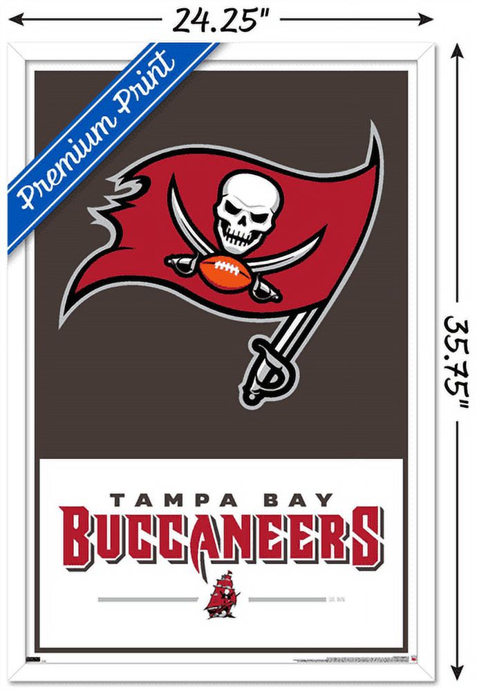 NFL Tampa Bay Buccaneers - Logo 21 Wall Poster, 22.375" x 34", Framed