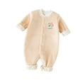 thumbnail image 2 of Baby Girl Clothes 0 To 2 Year Old Plus Velvet Jumpsuit Spring, Fall And Winter Thickened Bottoming Jacket To Keep Warm When Going Out Baby Girl Clothes on Clearance, 2 of 5