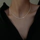 thumbnail image 3 of Qarigey Collar de mujer, de cobre, joyería de moda, gargantilla de cadena, regalo de cumpleaños, mano de obra, boda, larga duración, 45cm Type3 NO3, 3 of 6
