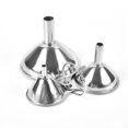 thumbnail image 4 of Embudos grandes de acero inoxidable para transferencia de cocina, filtro de líquido, aceites esenciales de cocina, líquido, especias, ingredientes secos en polvo, juego de grado alimenticio,, 4 of 5
