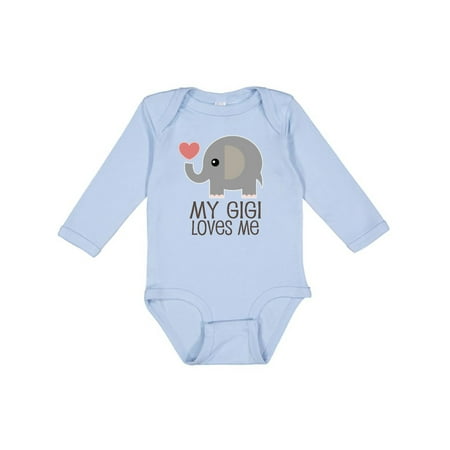 

Inktastic My Gigi Loves Me Grandchild Gift Baby Boy or Baby Girl Long Sleeve Bodysuit