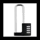 thumbnail image 1 of Candado de CombinacióN para Exteriores, Candado Resistente Al Agua con CóDigo, Candado Ajustable Multifuncional, Negro, 1 of 5