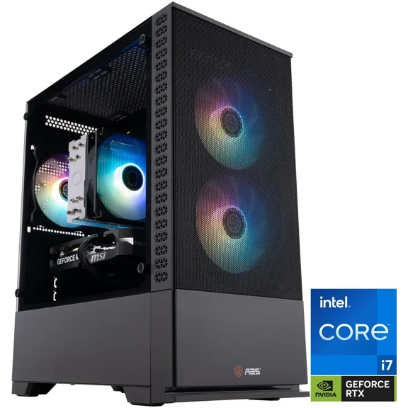 ABS Cyclone Aqua Gaming PC - Windows 11 - Intel Core i7-14700F - Nvidia GeForce RTX 5060 - DLSS 4 - 32GB DDR5 6000 - 1TB M.2 SSD
