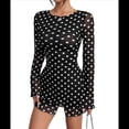 thumbnail image 1 of Vestido Mini de Transparente con Efecto Tie-Dye Floral para Mujer, Cuello Alto, Abertura, Ajustado, Acampanado, Larga, para Fiesta en la Playa Negro L, 1 of 10