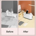 thumbnail image 5 of Cable Management Box with Phone Holder Lid Desk Wire Organizer Power Strips Protector Cord Hider Box Cord Organizer for Home Office Desktop, 5 of 9