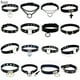 thumbnail image 2 of Mujer negro Punk gargantilla Collar Pu cuero gótico remaches gargantilla Collar Pendientes fiesta Club Sexy gótico mujer joyería Tan Jianjun unisex, 2 of 2