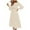 Beige, variant on Herrnalise Summer Dresses for Women 2024 Trendy A-line Pleated Long Sleeve Lady Women Midi Swing Casual Dresses Crew Neck High Waist Smocked Tiered Midi Long Dress Beige