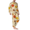 thumbnail image 2 of Lsque Rustic Harvest Time Pattern Long Sleeve Pajama Set for Men - Soft 2-Piece Sleepwear and Loungewear Set with Pockets, Comfy Nightwear-Medium, 2 of 7