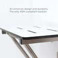 thumbnail image 5 of Seachrome 18" x 15" White Folding Wall Mount Shower Seat Bench, ADA Compliant, 5 of 7