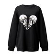 thumbnail image 4 of Camiseta suelta estampada a la moda para mujer, blusa de manga larga, cuello redondo, camisetas informales Pompotops FGAJ5318, 4 of 5