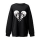 thumbnail image 4 of Camiseta suelta estampada a la moda para mujer, blusa de manga larga, cuello redondo, camisetas informales Pompotops FGAJ5317, 4 of 5