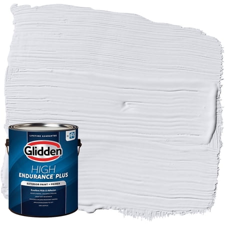 Glidden HEP Exterior Paint and Primer, Cloud Motif Grey / Blue, 1 Gallon, Semi-Gloss