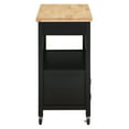 thumbnail image 4 of Radford Engineered Wood Kitchen Cart with Wood Top and Black Base, 4 of 9