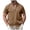 Coffee, variant on Hawaiian Shirt for Men Short Sleeve Lapel Neck Solid Color Blouse Short Sleeve T-Shirt Hop Pattern Cool Vacation Button Down Tops