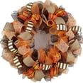 thumbnail image 4 of 4 Rolls Poly Burlap Deco Mesh - Deco Poly Decorative Mesh Wrapping Ribbon with Foil Rolls for Home Door Wreath DIY Crafts Making (Light Brown/Brown/Light Orange/Light Green/10 Inches x 10 Yards), 4 of 10