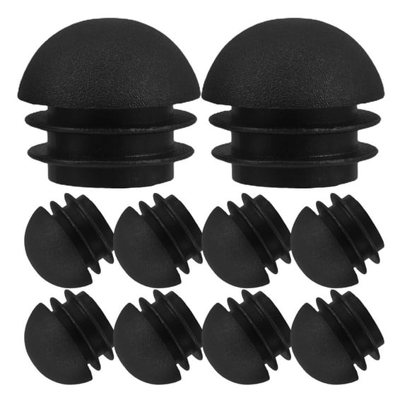 Masteelf 30pcs Pipe Tubing End Cap Black Plastic Plug Glide Insert Furniture Finishing Plug Table Chair Leg End Insert Plug For Round Metal Tube 25mm