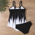 thumbnail image 5 of Qingpeng Plus Size Tankini Swimsuit for Women Color Block Tummy Control Two Piece Bathing Suit Slimming Swim Top with Bottom, 5 of 5
