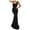 Black, variant on HXWCHs 2024 Fashionable Solid Color Evening Gown Sleeveless Long formal Dress for Women Slim Fit Elegant Attire S Black
