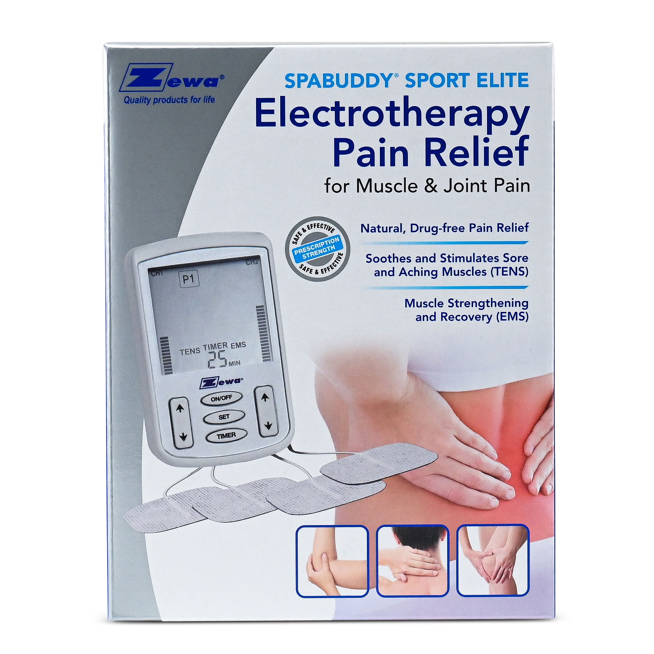 InTENSity Twin Stim IV Portable Electrotherapy Device with