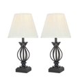 thumbnail image 4 of Aspen Creative 40112-02 17 1/2" High Traditional Metal Wire Table Lamp, Black, 4 of 4
