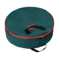 thumbnail image 3 of Bolsa de almacenamiento para coronas navideñas, contenedor para guirnaldas navideñas, bolsa de mano para decoración redonda para el hogar, garaje y verde m, 3 of 8