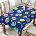 thumbnail image 4 of Easter Egg Flowers Tablecloth Rectangle Colorful Table Cloth Large Square Table Cover for Dining Kitchen Party 60"x60" Decor Gift, 4 of 7