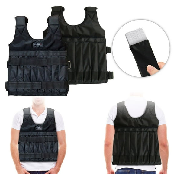 erfcxs Adjustable Weighted Vest For 1 20kg Steel Plates Weight Training Vest With Padded Shoulders