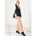 thumbnail image 3 of DARING DIVA Women's Sleeveless Vest Blazer Lapel Collar Jacket Vests M Black, 3 of 6