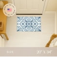 thumbnail image 4 of Maples Rugs Vivian Transitional Medallion Blue White Washable Entryway Area Rug, 1'8 x 2'10, 4 of 9