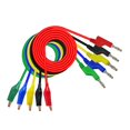 thumbnail image 1 of 5 colores doble extremo 1m línea de cable de prueba de voltaje eléctrico 4mm 500v 5a,11 Feliz Sencillez, 1 of 5