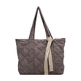 thumbnail image 2 of YiJuHui Quilted Down Shoulder Bag for Women, Large Capacity Tote Bag, Lightweight Nylon Work Purse, Commuter Laptop Bag, Casual Everyday Shoulder Bag with Zipper Pocket, 2 of 5